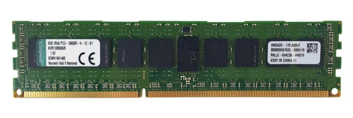 Memoria RAM 1x 8GB Kingston ECC REGISTERED DDR3 1333MHz PC3-10600 RDIMM | KVR13R9D8/8