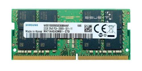 Memoria RAM 1x 32GB Samsung SO-DIMM DDR4 2666MHz PC4-21300 | M471A4G43MB1-CTD