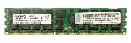 Memoria RAM 1x 8GB ELPIDA ECC REGISTERED DDR3 1333MHz PC3-10600 RDIMM | EBJ81RF4EDWA-DJ-F