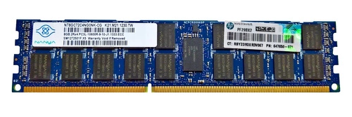 Memoria RAM 1x 8GB Nanya ECC REGISTERED DDR3 1333MHz PC3-10600 RDIMM | NT8GC72C4NG0NK-CG