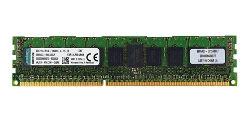 Memoria RAM 1x 8GB Kingston ECC REGISTERED DDR3 1333MHz PC3-10600 RDIMM | KVR13LR9S4/8HA