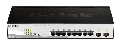 Conmutador D-Link DGS-1210-10P/E 8x 1Gb 2x SFP 65 W PoE+