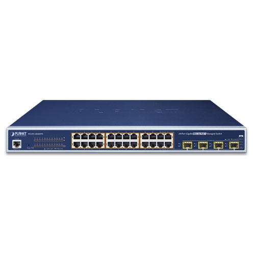 Conmutador Planet WGSW-24040HP4 24x 1Gb 4x SFP 440 W PoE+