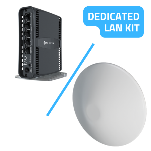 Kit Mikrotik dedicado para construir una LAN en una ubicación remota