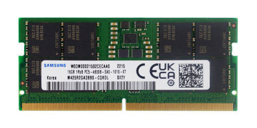 Memoria RAM 1x 16 GB Samsung SO-DIMM DDR5 4800MHz PC5-38400 | M425R2GA3BB0-CQK