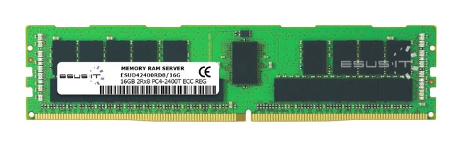 Memoria RAM 1x 16GB ESUS IT ECC REGISTERED DDR4 2Rx8 2400MHz PC4-19200 RDIMM | ESUD42400RD8/16G