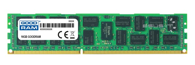 Memoria RAM 1x 16GB GoodRAM ECC REGISTERED DDR3 2Rx4 1600MHz PC3-12800 RDIMM | W-MEM1600R3D416G