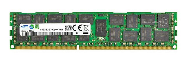 Memoria RAM 1x 16GB Samsung ECC REGISTERED DDR3 1333MHz PC3-10600 RDIMM | M393B2G70QH0-YH9