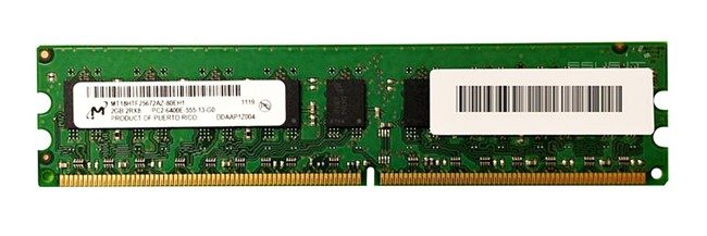 Memoria RAM 1x 2GB Micron ECC UNBUFFERED DDR2 800MHz PC2-6400 UDIMM | MT18HTF25672AZ-80E