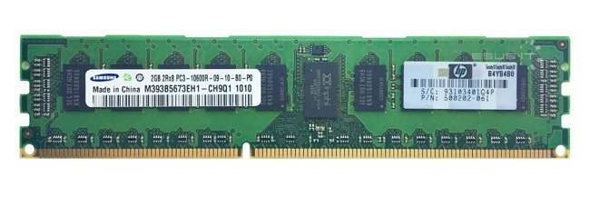 Memoria RAM 1x 2GB Samsung ECC REGISTERED DDR3 2Rx8 1333MHz PC3-10600 RDIMM | M393B5673FH0-CH9