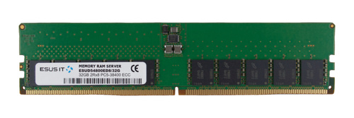 Memoria RAM 1x 32 GB ESUS IT ECC UNBUFFERED DDR5 2Rx8 4800MHz PC5-38400 UDIMM | ESUD54800ED8/32G