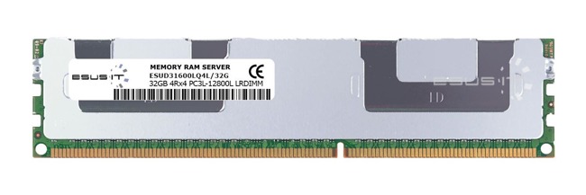 Memoria RAM 1x 32GB ESUS IT LOAD REDUCED DDR3 4Rx4 1600MHz PC3-12800 LRDIMM | ESUD31600LQ4L/32G