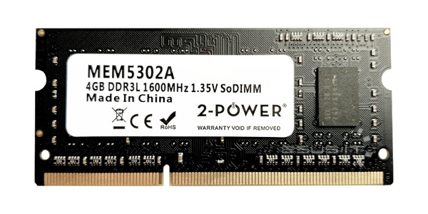 Memoria RAM 1x 4GB 2-POWER SO-DIMM DDR3 1600MHz PC3-12800 | MEM5302A