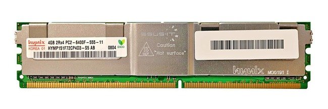 Memoria RAM 1x 4GB Hynix FULLY BUFFERED DDR2 800MHz PC2-6400 FBDIMM | HYMP151F72CP4D3-S5