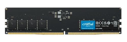 Memoria RAM 1x 8GB Crucial NON-ECC UNBUFFERED DDR5 4800MHz PC5-38400 UDIMM | CT8G48C40U5