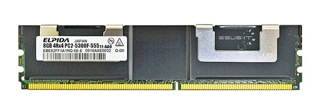 Memoria RAM 1x 8GB ELPIDA FULLY BUFFERED DDR2 667MHz PC2-5300 FBDIMM | EBE82FF4A1RQ-6E-E