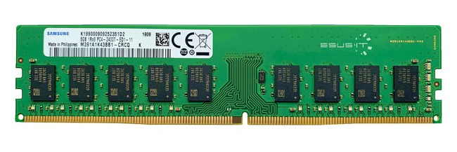 Memoria RAM 1x 8GB Samsung ECC UNBUFFERED DDR4 1Rx8 2400MHz PC4-19200 UDIMM | M391A1K43BB1-CRC