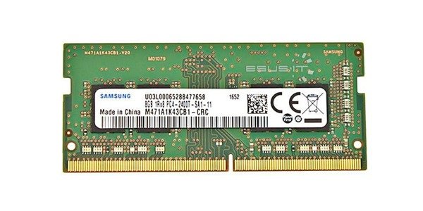 Memoria RAM 1x 8GB Samsung SO-DIMM DDR4 2400MHz PC4-19200 | M471A1K43CB1-CRC