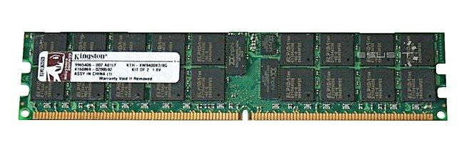 Memoria RAM 2x 4GB Kingston ECC REGISTERED DDR2 667MHz PC2-5300 RDIMM | KTH-XW9400K2/8G