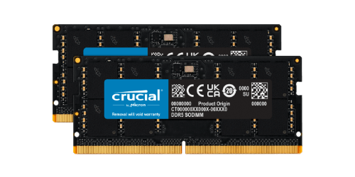 Memoria RAM 64GB kit (2x 32GB) Crucial SO-DIMM DDR5 4800MHz PC5-38400 | CT2K32G48C40S5