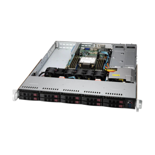 Platforma deservidor Supermicro 1U 110P-WR SYS-110P-WR Intel x 1 DDR4 x 8 10 x 2.5" SATA PSU 1+0