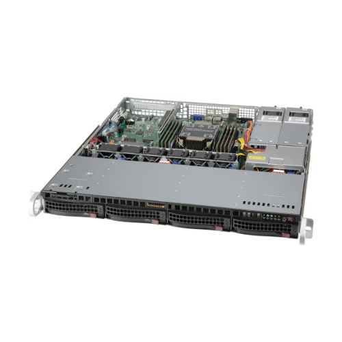 Platforma deservidor Supermicro 1U 510P-MR SYS-510P-MR Intel x 1 DDR4 x 8 4 x 3.5" SATA/SAS/NVME PSU 1+1