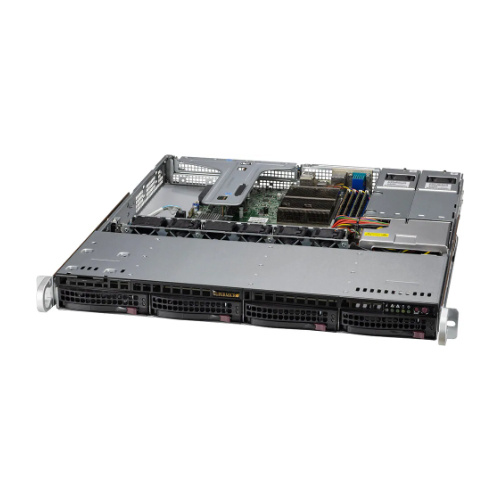 Platforma deservidor Supermicro 1U 510T-MR SYS-510T-MR Intel x 1 DDR4 x 4 4 x 3.5" SATA PSU 1+1