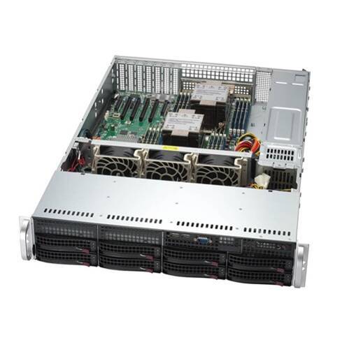 Platforma deservidor Supermicro 2U 621P-TRT SYS-621P-TRT Intel x 2 DDR5 x 16 8 x 3.5" SATA/SAS/NVME PSU 1+1