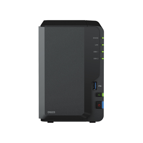 Servidor NAS Synology DS223 2x SSD | HDD SATA 2GB RAM